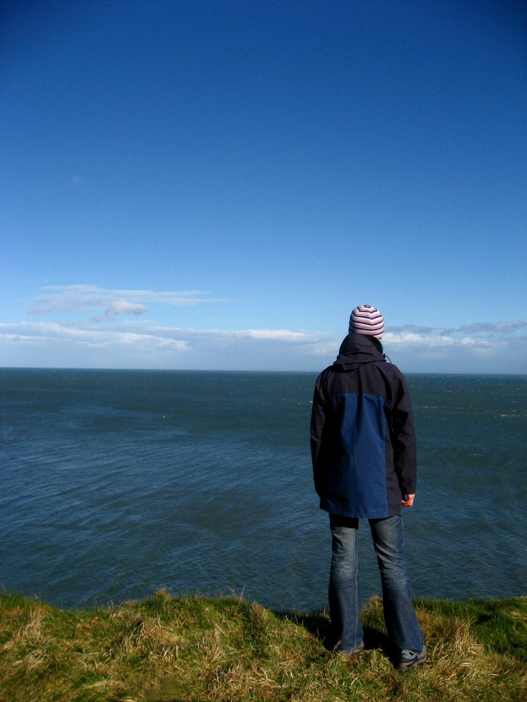 At sea