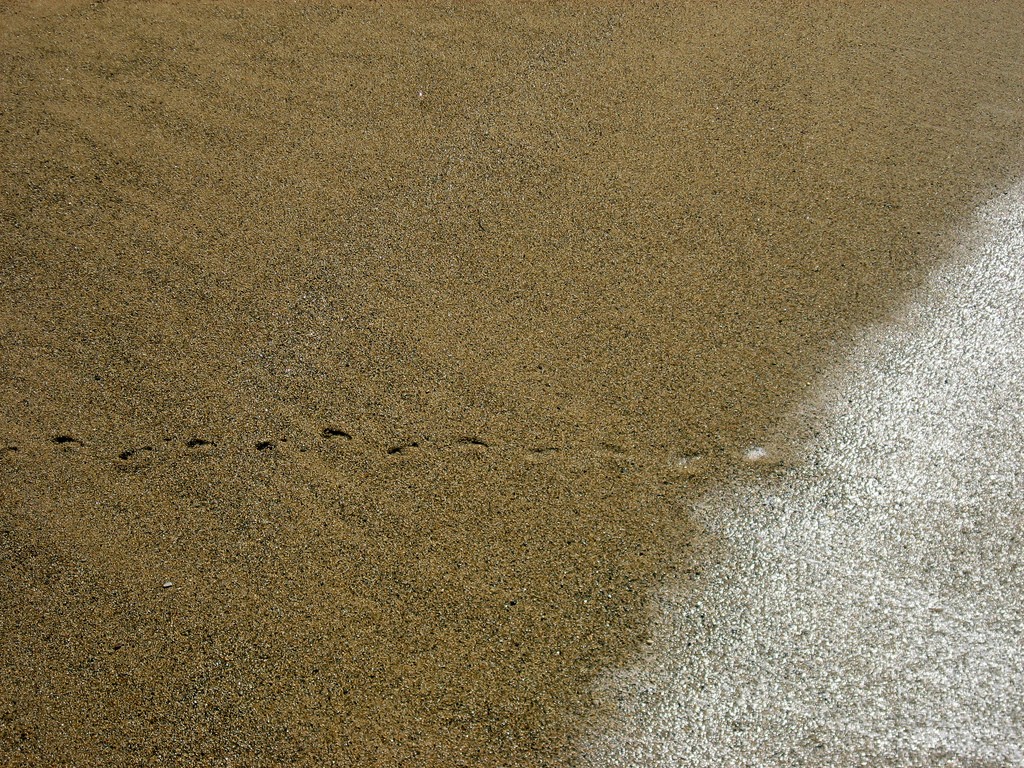 Sand and footsteps 
