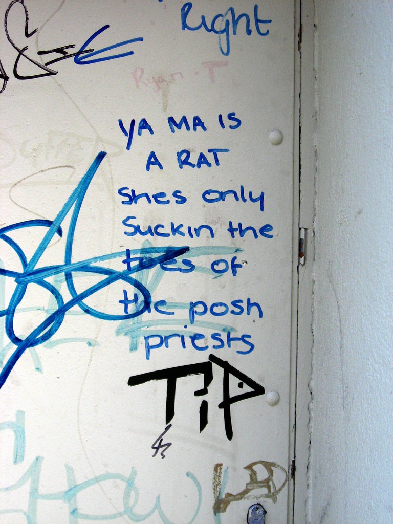 Ya ma is a rat she's only sucking the toes of the posh priests