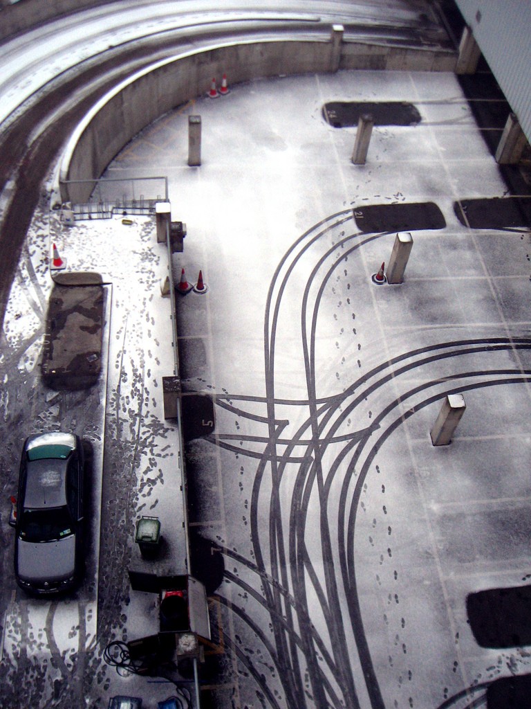 Skid in DIT car park