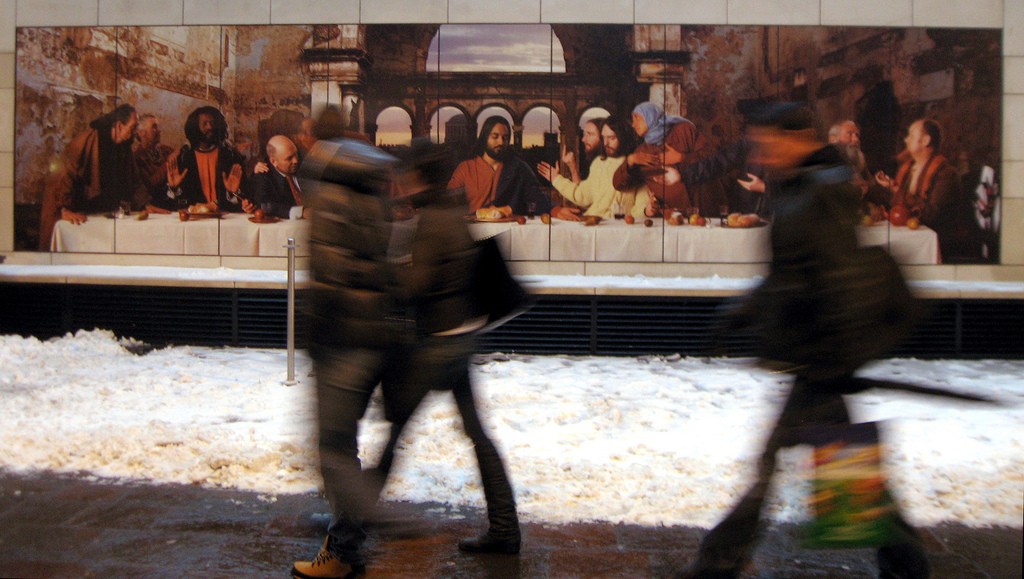 Last Supper in snow