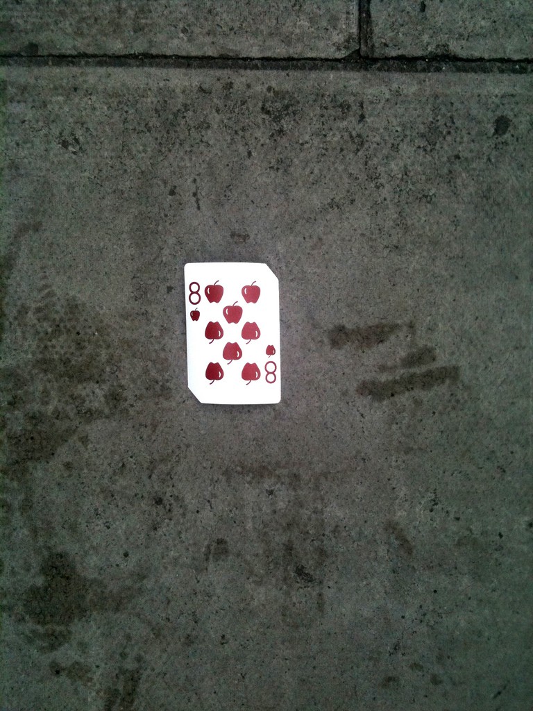 Eight of apples card