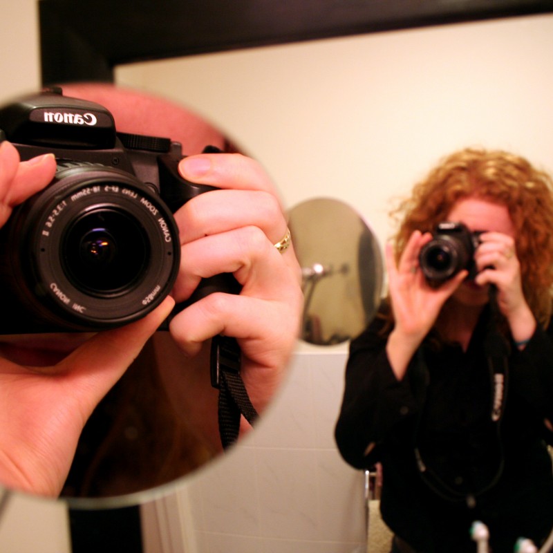 Camera in mirror